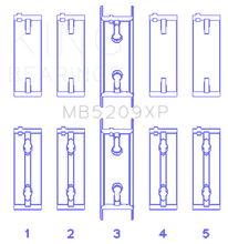 Load image into Gallery viewer, King Mitsubishi 4G63/4G64 7 Bolt 2nd Gen DSM and EVO I-IV Performance Main Bearing Set - Size STD - Main Product View