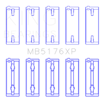 Load image into Gallery viewer, King Mitsubishi 4G91/4G92/4G93 16V (Size STD) XP - Series Performance Main Bearing Set - Side View