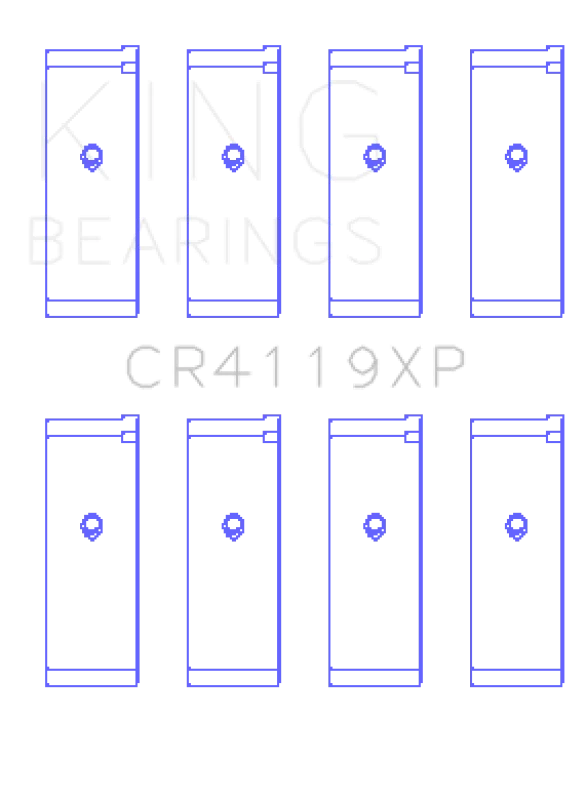 King Mitsubishi 4G91/4G92/4G93 16V XP - Series Performance Rod Bearing Set - Size STD - Side View
