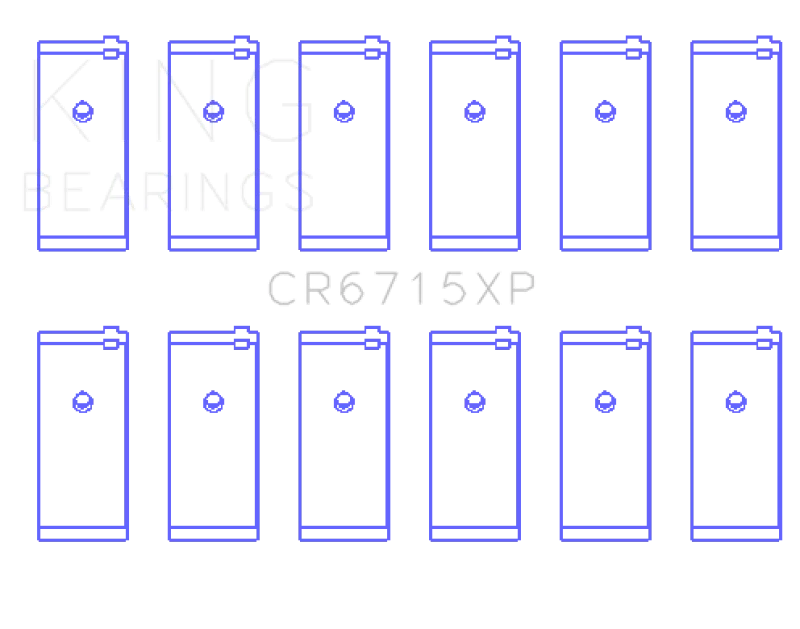 King Nissan TB42/TB45/TB48 L6 4.2L/4.5L/4.8L (Size STDX) Tri-Metal Perf Rod Bearing Set - Detail View