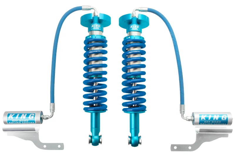King Shocks 09-13 Ford F150 2WD/4WD Front 2.5 Dia Remote Reservoir Coilover (Pair) - Side View