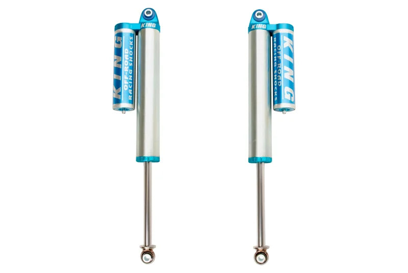 King Shocks 2011+ Chevrolet Silverado 2500/3500 Rear 2.5 Dia Piggyback Reservoir Shock (Pair) - Side View