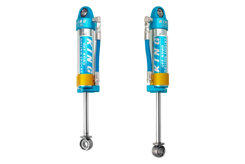 King Shocks 96-04 Toyota Tacoma (6 Lug) Rear 2.5 Dia Piggy Hose Reservoir Shock (Pair) - Side View