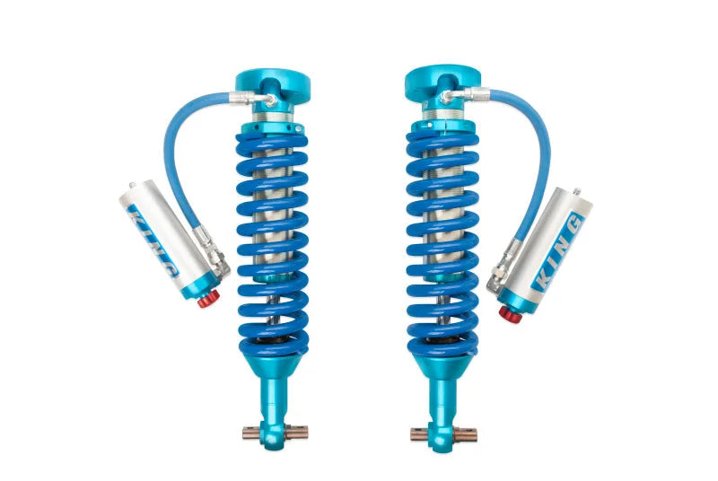 King Shocks Rear 2.5 Dia Remote Reservoir Shock w/Adjuster (Pair) fits 2019-2025 Chevrolet Silverado 1500 - Side View