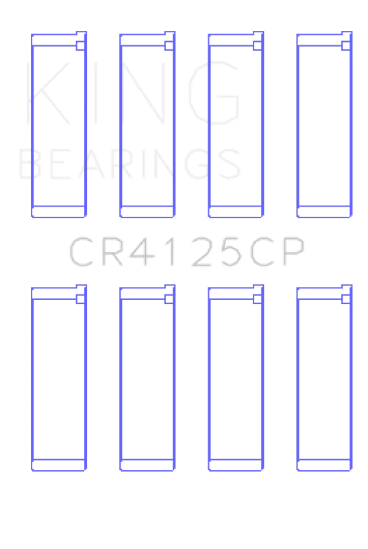 King Subaru EJ20/EJ22/EJ25 (Including Turbo) (0.75 Oversized) Performance Rod Bearing - Set of 4 - Side View