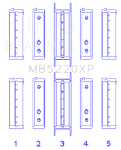 Load image into Gallery viewer, King Subaru WRX/STi EJ20 EJ22 EJ25 Flange #3 Position Performance Main Bearing Set - Size STD - Main Product View