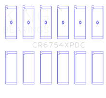 Load image into Gallery viewer, King Toyota 2JZGE 2JZGTE 24v (Size STDX - Predoweled for Alum Rods) Coated Perf Rod Bearing Set - Detail View