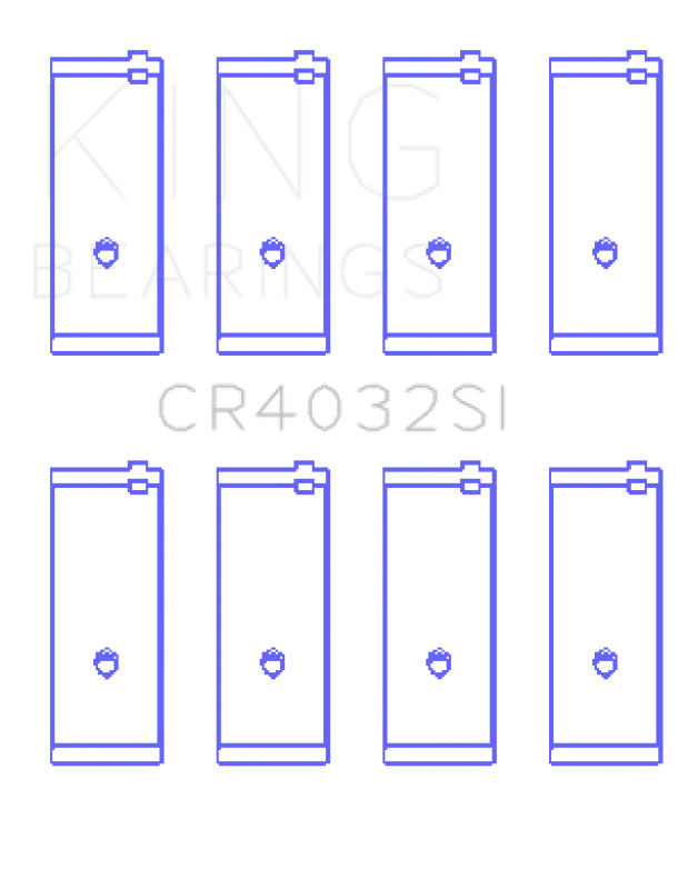 King Toyota SOHC 8V/16V / 4AGE/4AGEC/4AGELC DOHC 16V Silicon Bi-Metal Alum Rod Bearing Set - Side View
