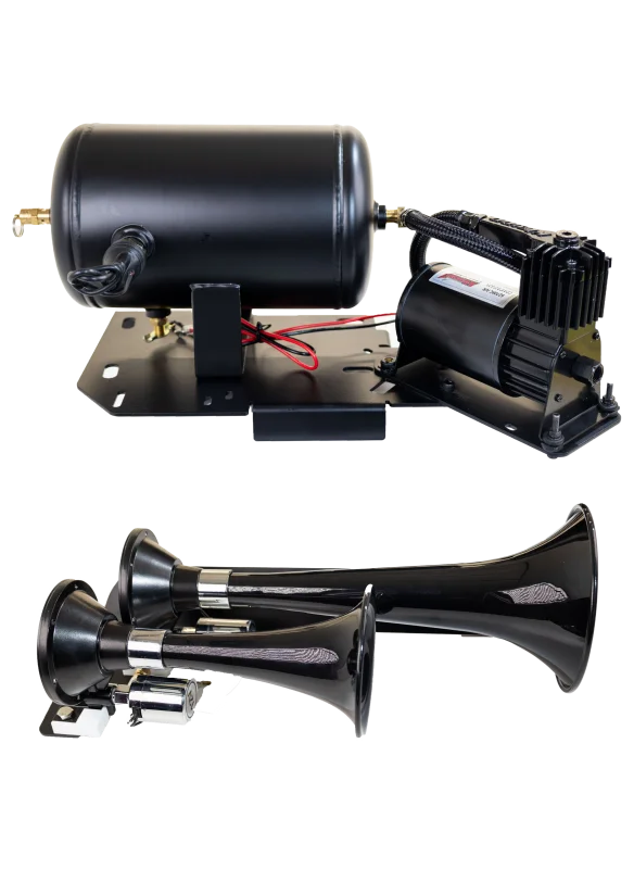 Kleinn 07-18 Chevrolet Silverado Avalanche Onboard Air System w/220 Horns - Side View