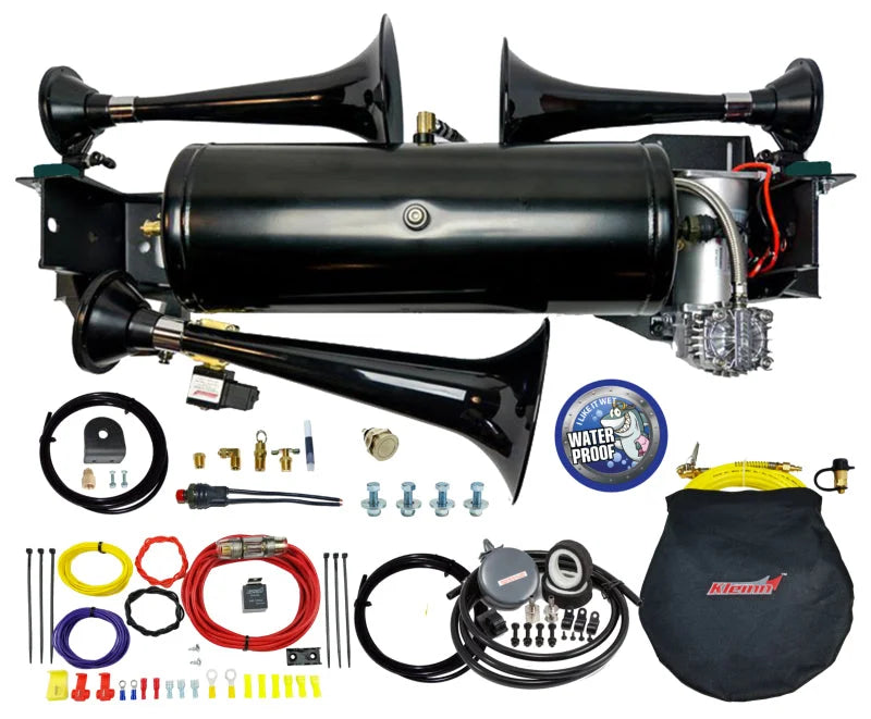 Kleinn 09-18 Dodge Ram 1500 Onboard Air System w/ Model 230 Horns - Side View