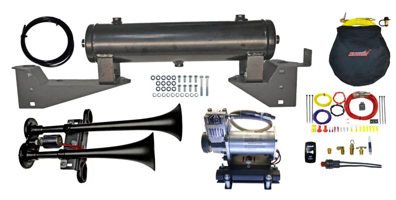 Kleinn 14-21 Polaris RZR 1000 Onboard Air System w/ Model 102-1 Horns - Side View