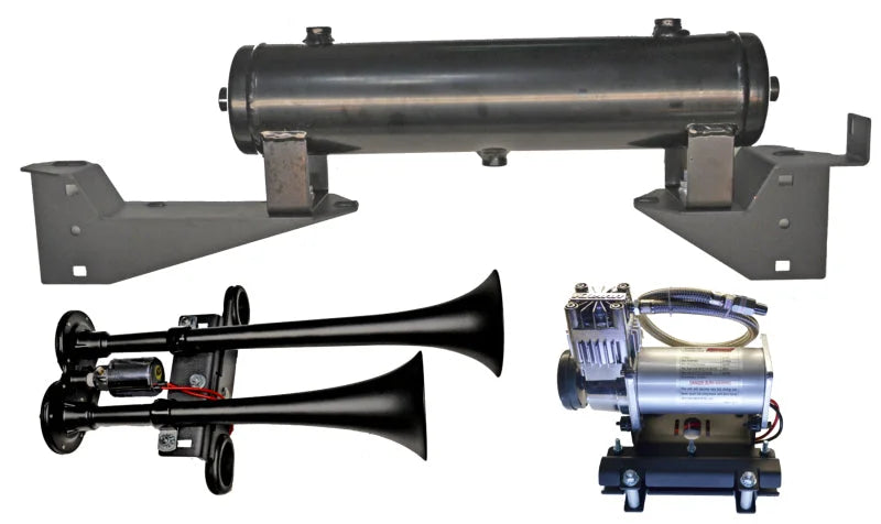 Kleinn 14-21 Polaris RZR 1000 Onboard Air System w/ Model 102-1 Horns - Back View