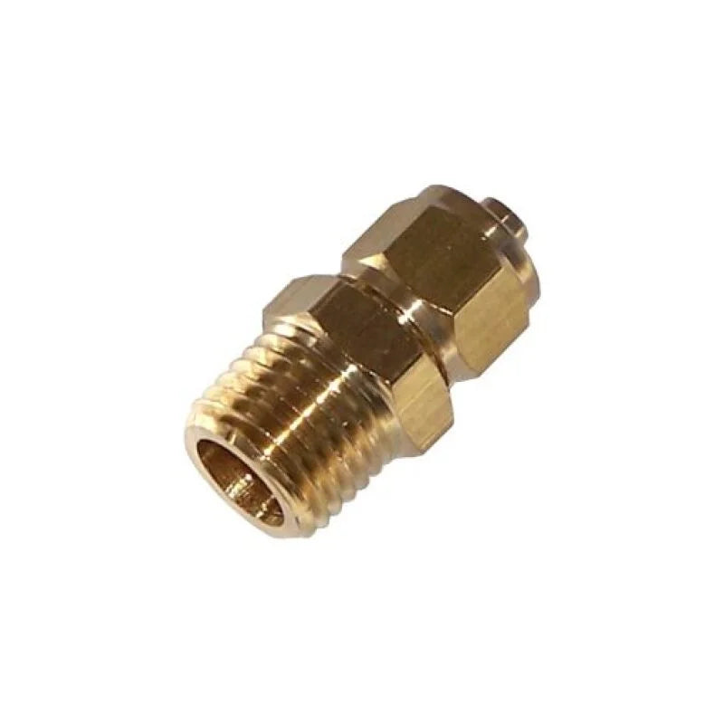 Kleinn 1/4In OD Tubing 1/4In M NPT T Push-to-Connect Fitting - Side View