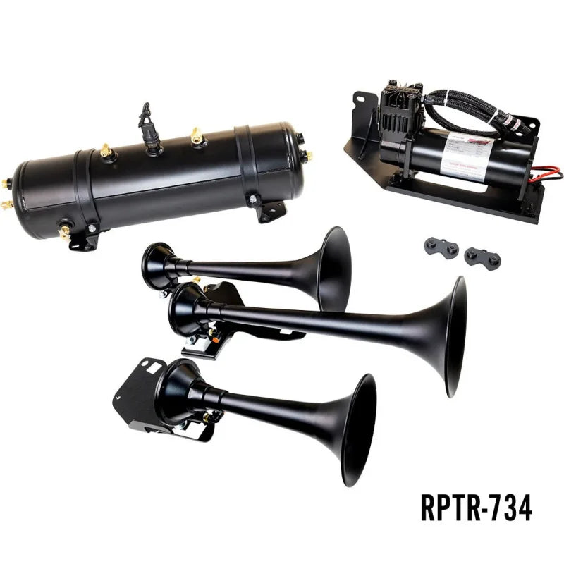 Kleinn 17-20 Ford Raptor Onboard Air System w/ Model 730 Horns - Back View