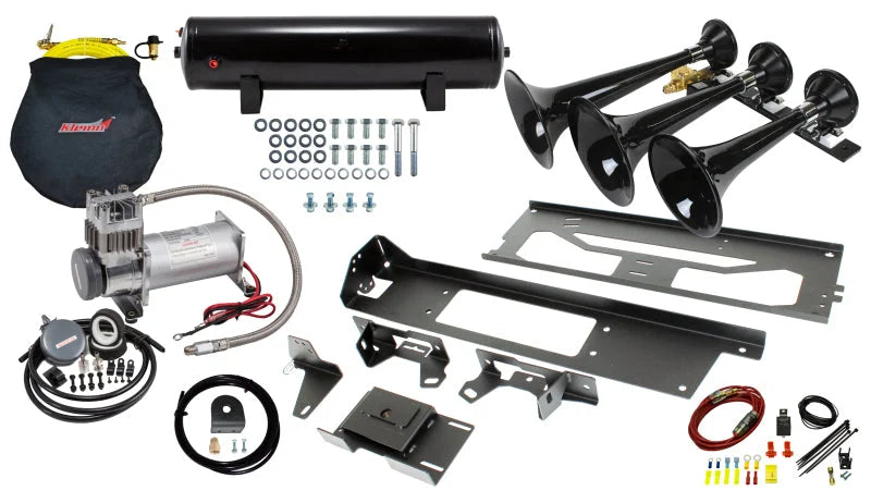 Kleinn 17-22 Ford F-250/ F-350/ F-450 Onboard Air System w/ Model 230 Horns - Side View