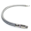 Load image into Gallery viewer, Kleinn 18In Stainless Steel Braided Leader Hose w/ Check Valve-1/4In M NPT Inlet/ 1/4In M NPT Outlet - Main Product View