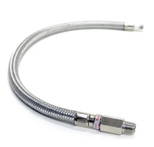 Load image into Gallery viewer, Kleinn 18In Stainless Steel Braided Leader Hose w/ Check Valve-1/4In M NPT Inlet/ 1/4In M NPT Outlet - Main Product View
