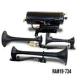 Load image into Gallery viewer, Kleinn Air Horns 19-24 RAM 1500 Direct Fit Train Horn &amp; Onboard Air System - Side View