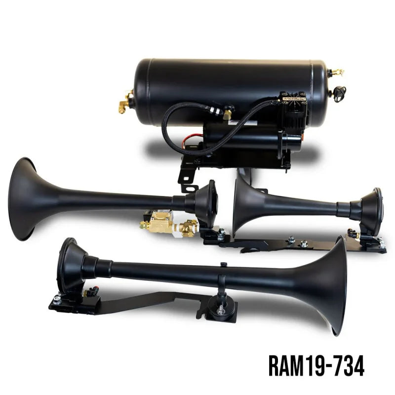 Kleinn Air Horns 19-24 RAM 1500 Direct Fit Train Horn & Onboard Air System - Side View