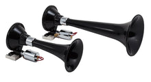 Load image into Gallery viewer, Kleinn Black Dual Horn/ 13In/8In - High Impact ABS Trumpet/ Zinc Alloy Base - Main Product View