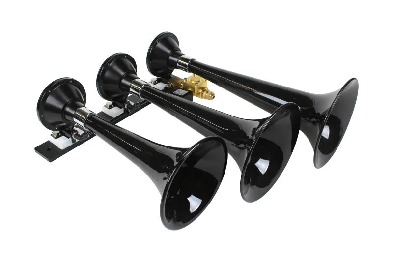 Kleinn Black Triple Horn/ 15In/13In/11In - High Impact ABS Trumpet/ Zinc Alloy Base - Main Product View