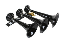 Load image into Gallery viewer, Kleinn Black Triple Horn/ 15In/13In/11In - High Impact ABS Trumpet/ Zinc Alloy Base - Main Product View