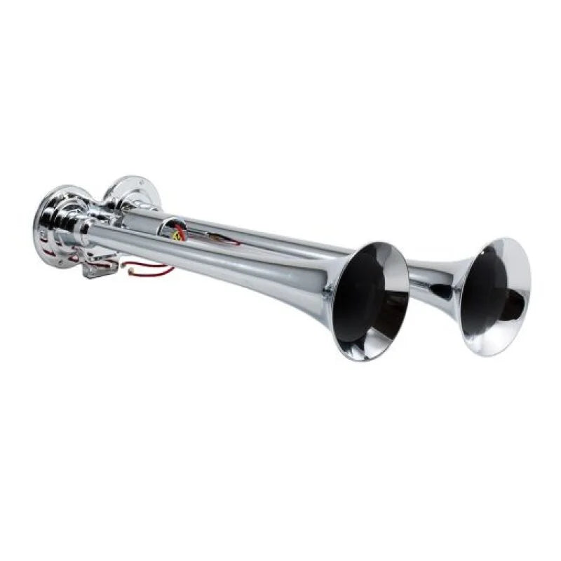 Kleinn Chrome Dual Horn/ 15In/12.25In - Chrome-Plated Zinc Alloy - Main Product View
