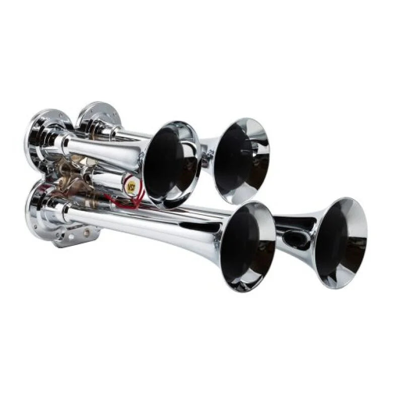 Kleinn Chrome Quad Horn/ 12.5In/10In/7.5In/6In - Chrome-Plated Zinc Alloy - Main Product View