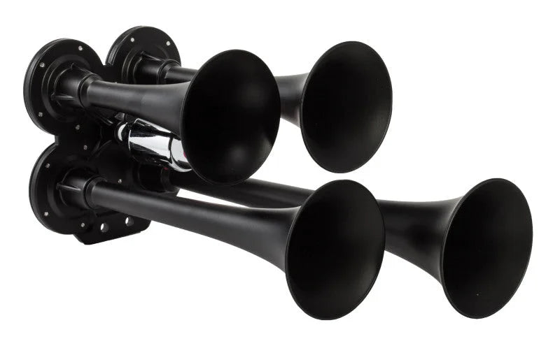 Kleinn Chrome Quad Horn/ 12.5In/10In/7.5In/6In - Chrome-Plated Zinc Alloy - Detail View