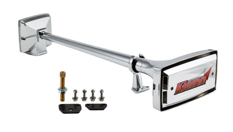 Kleinn Chrome Roof Mount Single Horn/ 22.75In - Chrome-Plated Spun Copper - Side View