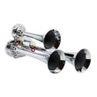 Load image into Gallery viewer, Kleinn Chrome Triple Horn/ 12.5In/10In/7.5In - Chrome-Plated Zinc Alloy - Side View