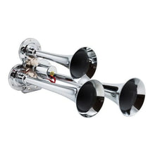 Load image into Gallery viewer, Kleinn Chrome Triple Horn/ 12.5In/10In/7.5In - Chrome-Plated Zinc Alloy - Side View