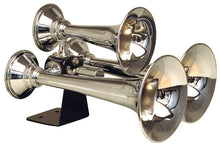 Load image into Gallery viewer, Kleinn Chrome Triple Horn/ 13.5In/11.75In/8.5In - Chrome-Plated Spun Copper - Side View