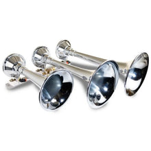 Load image into Gallery viewer, Kleinn Chrome Triple Horn/ 14.75In/ 13In/9.5In - Chrome-Plated Spun Copper - Side View