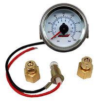 Load image into Gallery viewer, Kleinn Panel Mount/ Illuminated/ 160 PSI/ Dual Needle Air Pressure Gauge - Side View