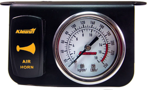 Kleinn Panel Mounted 160 PSI Gauge w/ an Illuminated AMBER Momentary Rocker Switch - Main Product View