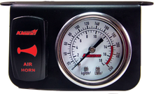 Load image into Gallery viewer, Kleinn Panel Mounted 160 PSI Gauge w/ an Illuminated RED Momentary Rocker Switch - Main Product View