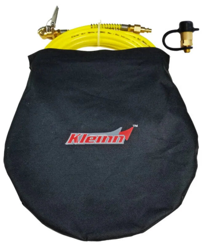 Kleinn Spare Tire Kit w/ Black Triple Horns/ 150 PSI Waterproof Air Compressor / 3.0 gal Air Tank - Side View