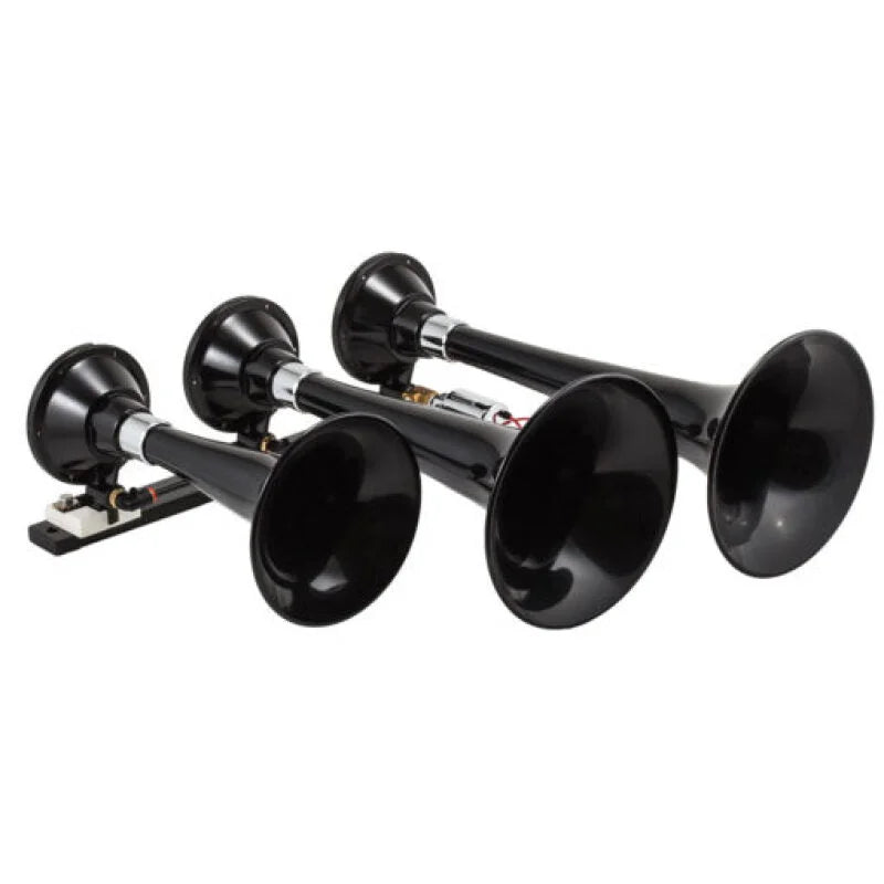Kleinn Spare Tire Kit w/ Black Triple Horns/ 150 PSI Waterproof Air Compressor / 3.0 gal Air Tank - Detail View