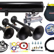 Load image into Gallery viewer, Kleinn Triple Black Horn Kit w/150 PSI Waterproof 3.0 gal Air Tank - Side View