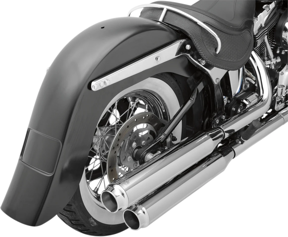 Klock Werks Benchmark 4" Stretched Rear Fender - Frenched - Steel - For Custom Application KWF-02-0400 - Side View
