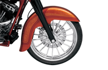 Load image into Gallery viewer, Klock Werks Benchmark Front Fender Kit - Non-Raked - Steel - 21" KWF-01-0101-2014 - Installation View