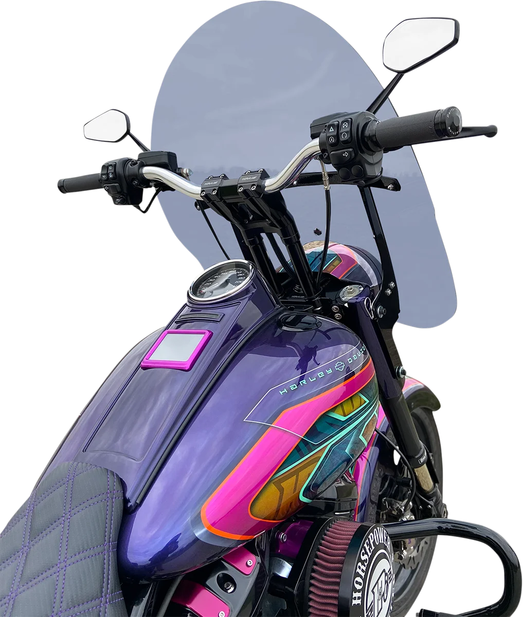Klock Werks Billboard Windshield - 17-1/2" - Dark Smoke KWW-02-0602 - Side View