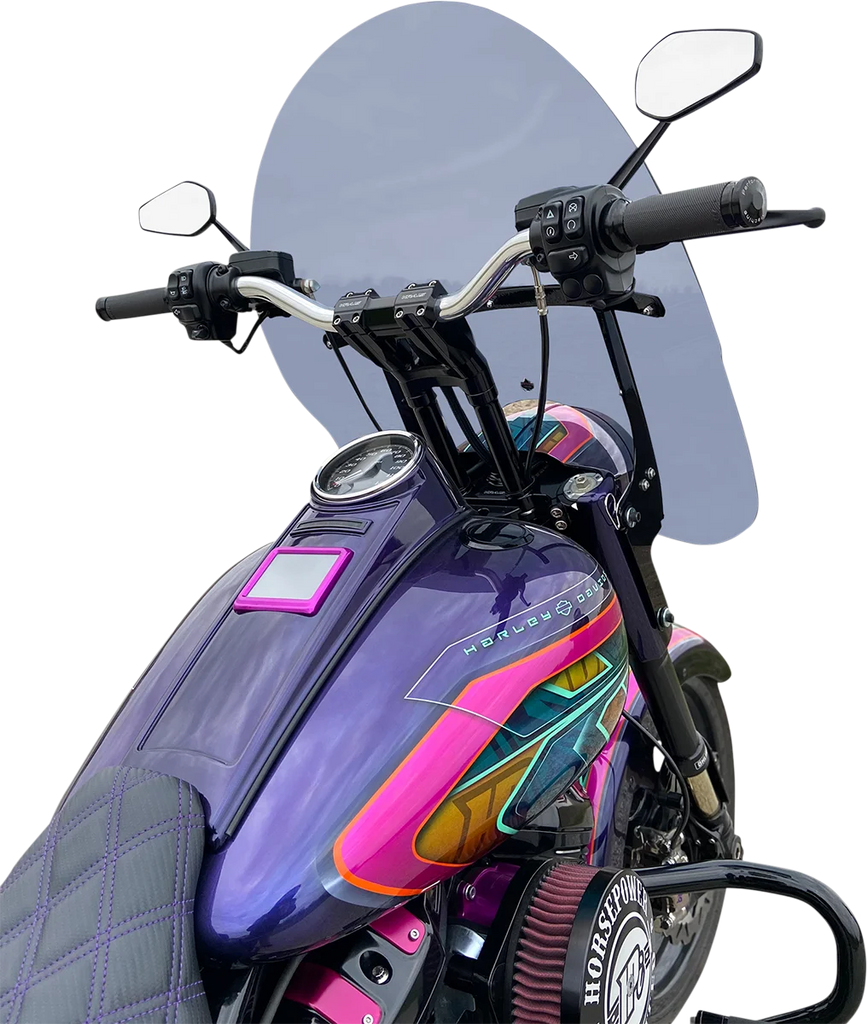 Klock Werks Billboard Windshield - 17-1/2" - Dark Smoke KWW-02-0602 - Side View