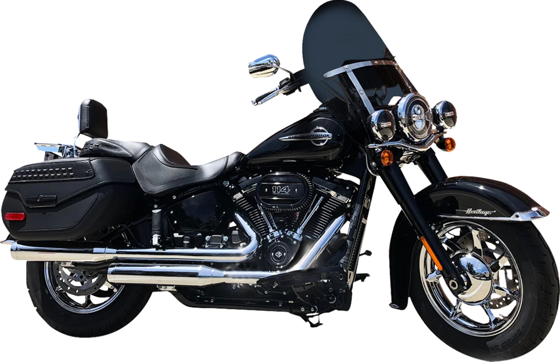 Klock Werks Billboard Windshield - 20" - Dark Smoke KWW-02-0601 - Back View