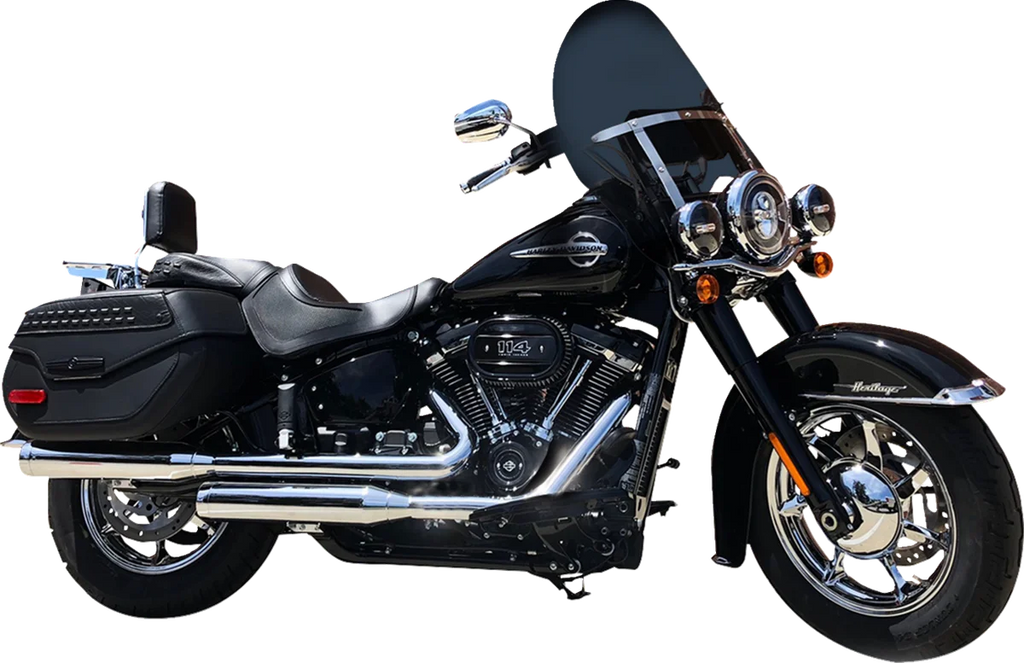 Klock Werks Billboard Windshield - 20" - Dark Smoke KWW-02-0601 - Back View