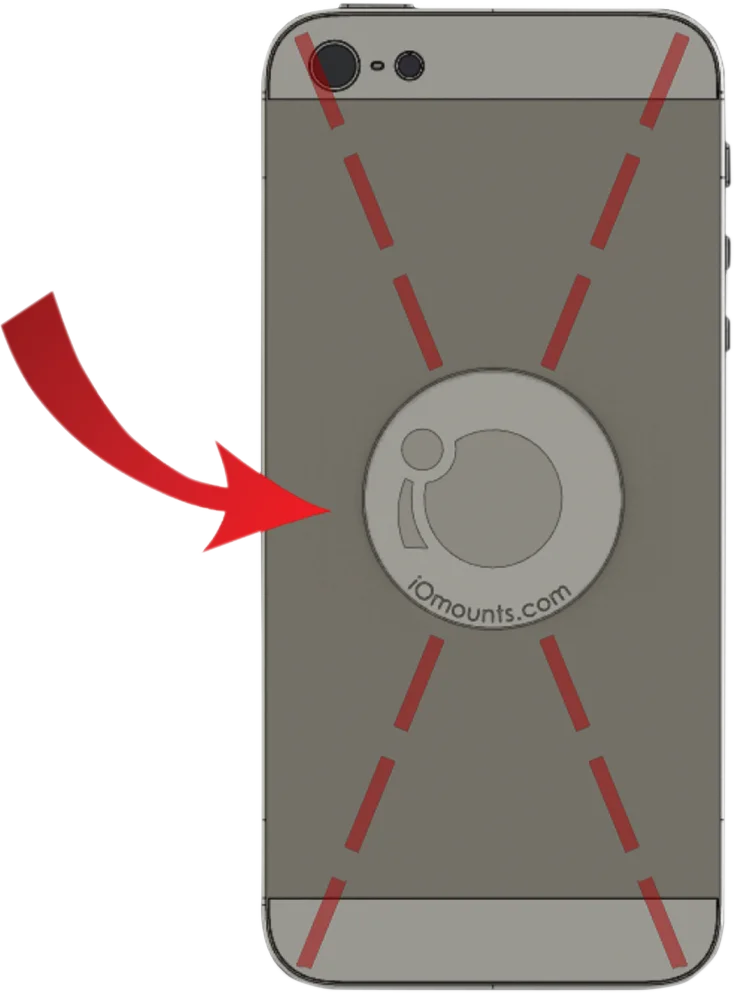 Klock Werks Device Mount - iOadapt Disk KWD-RETAILDISC-2PK - Back View