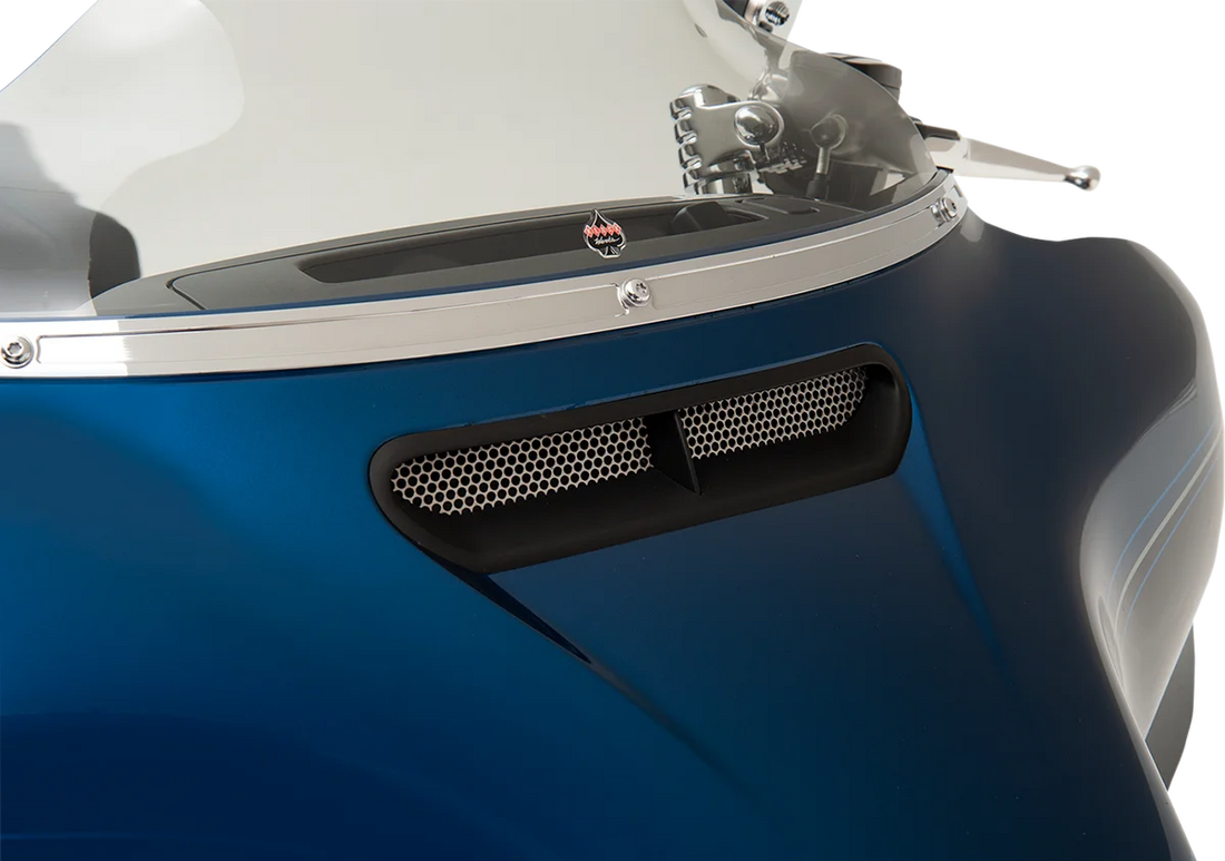 Klock Werks Fairing Vent Screen - Round KWS-01-0002 - Side View
