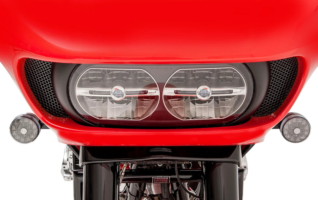 Klock Werks Fairing Vent Screen - Round KWS-01-0368-B - Side View