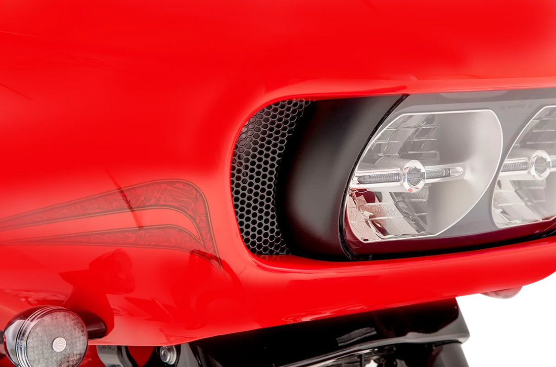 Klock Werks Fairing Vent Screen - Round KWS-01-0368-B - Back View